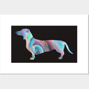 Psychadelic Swirl Dachshund Posters and Art